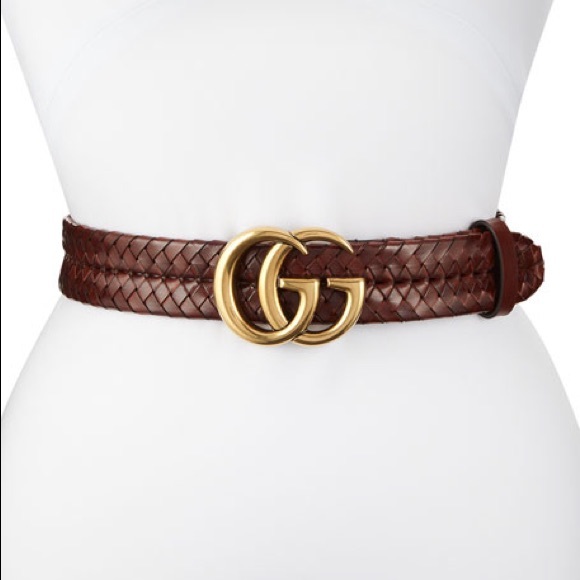 ISO Gucci Braided Leather Belt w/ Double-G Buckle - Picture 2 of 3